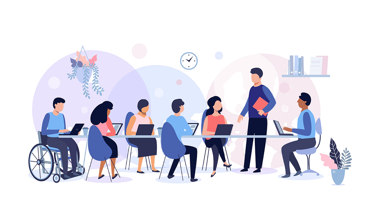 Illustration d'une équipe en analyse de la pratique professionnelle